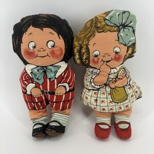Vintage Dolly Dingle Cambell's Soup Cloth Dolls Produced By Dean's Rag Books